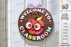 Classroom Door Signs Bundle Laser Cut. School SVG Product Image 3