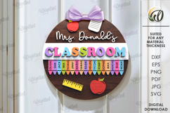 Classroom Door Signs Bundle Laser Cut. School SVG Product Image 10