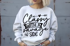 Classy With A Savage Side SVG, Funny SVG Design Product Image 3
