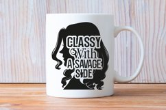 Classy With A Savage Side SVG, Sarcastic SVG Design Product Image 2