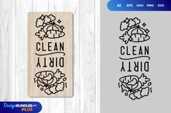 Clean Dirty - Kitchen Decoration Product Image 1