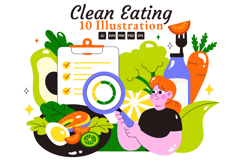10 Clean Eating Illustration Product Image 1
