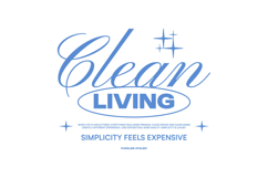 Clean Living Typography Quotes T-shirt Design Product Image 1