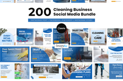 Cleaning Business Social Media Canva Template Bundle Product Image 1