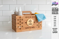 Cleaning Caddy Organizer Laser Cut | Wooden Storage Box SVG Product Image 1