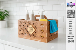 Cleaning Caddy Organizer Laser Cut | Wooden Storage Box SVG Product Image 1