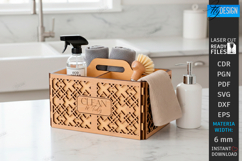 Cleaning Caddy Organizer Laser Cut | Wooden Storage Box SVG Product Image 1
