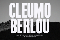 Cleumo Berlou High Stem Sans Serif Display Font Product Image 1