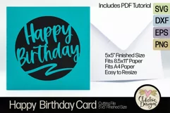Happy Birthday Card SVG - Gender Neutral Card Cutting File Product Image 2