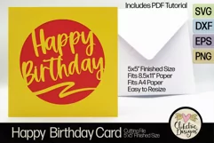 Happy Birthday Card SVG - Gender Neutral Card Cutting File Product Image 3