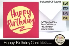 Happy Birthday Card SVG - Gender Neutral Card Cutting File Product Image 4