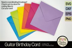 Happy Birthday Guitar Card SVG - Birthday Card Cutting File Product Image 3