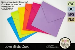 I Love You Card SVG - Love Birds Card Cutting File Product Image 3