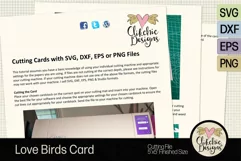 I Love You Card SVG - Love Birds Card Cutting File Product Image 4