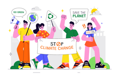 10 Climate Change Protest Illustration Product Image 4