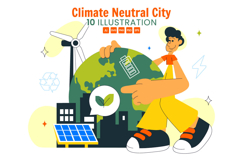 10 Climate Neutral City Illustration Product Image 1