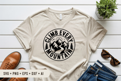 Climb Every Mountain SVG File | Camping Round Sign SVG Product Image 3