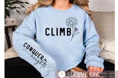 Climb Sleeve SVG Design, Motivational SVG Product Image 1