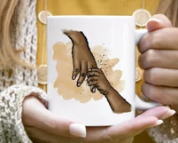 Adult And Child Holding Hands | African American Hands Product Image 2