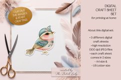 Bohemian Birds Craft Sheets - 3 Printable JPEG Files Product Image 5