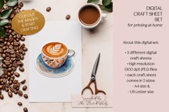 Coffee &amp; Cappuccino Craft Sheets - 3 Printable JPEG Files Product Image 5