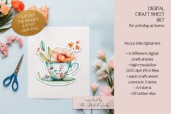 Botanical Tea Craft Sheets - 3 Printable JPEG Files Product Image 5