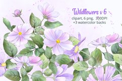 Spring flowers clipart Lilac wildflowers for sublimation Product Image 1