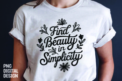 Inspirational quotes with flower t-shirt design png Product Image 1