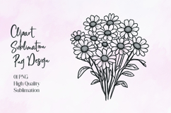 Butterfly on sunflower black outline clipart PNG Product Image 1
