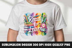 Back to school watercolor clipart sublimation design Product Image 1