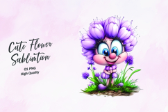 Smiling Daisy Clipart, clipart sublimation png Product Image 1