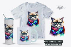 Sarcastic funny cat clipart sublimation png Product Image 1