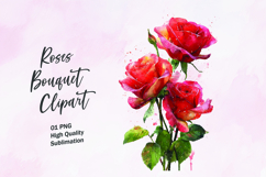 Rose Bouquet Clipart Sublimation PNG Product Image 1