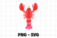 Cute Lobster SVG PNG Clipart. Product Image 1