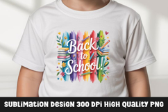 Back to school watercolor clipart sublimation design Product Image 1
