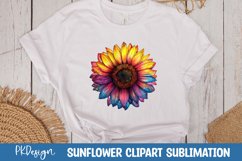 Vibrant Sunflower Watercolor Clipart Sublimation Product Image 1