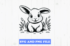 Cute bunny SVG Design for T-Shirts and Mugs Product Image 1