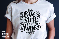 Inspirational quotes with flower t-shirt design png Product Image 1