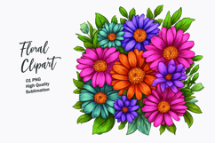 Spring flower watercolor clipart Product Image 1