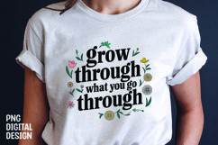 Inspirational quotes with flower t-shirt design png Product Image 1