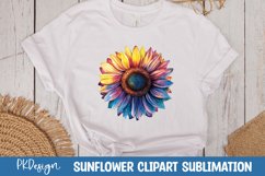 Vibrant Sunflower Watercolor Clipart Sublimation Product Image 1
