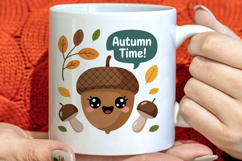 Cute Autumn Season Welcome Clipart PNG Product Image 1