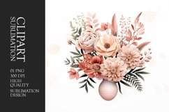 Watercolor boho floral flower clipart Product Image 1