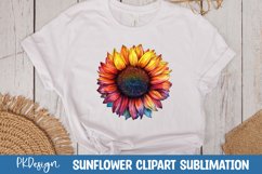 Vibrant Sunflower Watercolor Clipart Sublimation Product Image 1
