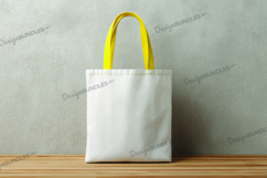 White tote bag on abstract background Product Image 1