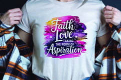 Inspirational quote watercolor t-shirt sublimation png Product Image 1
