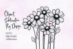 vibrant Daisy Flower Clipart Sublimation Design Product Image 1
