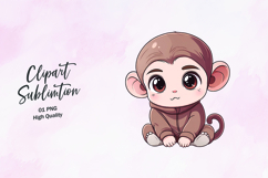 Brown Curious Monkey Clipart Product Image 1