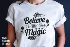 Inspirational quotes with flower t-shirt design png Product Image 1