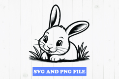 Cute bunny SVG Design for T-Shirts and Mugs Product Image 1